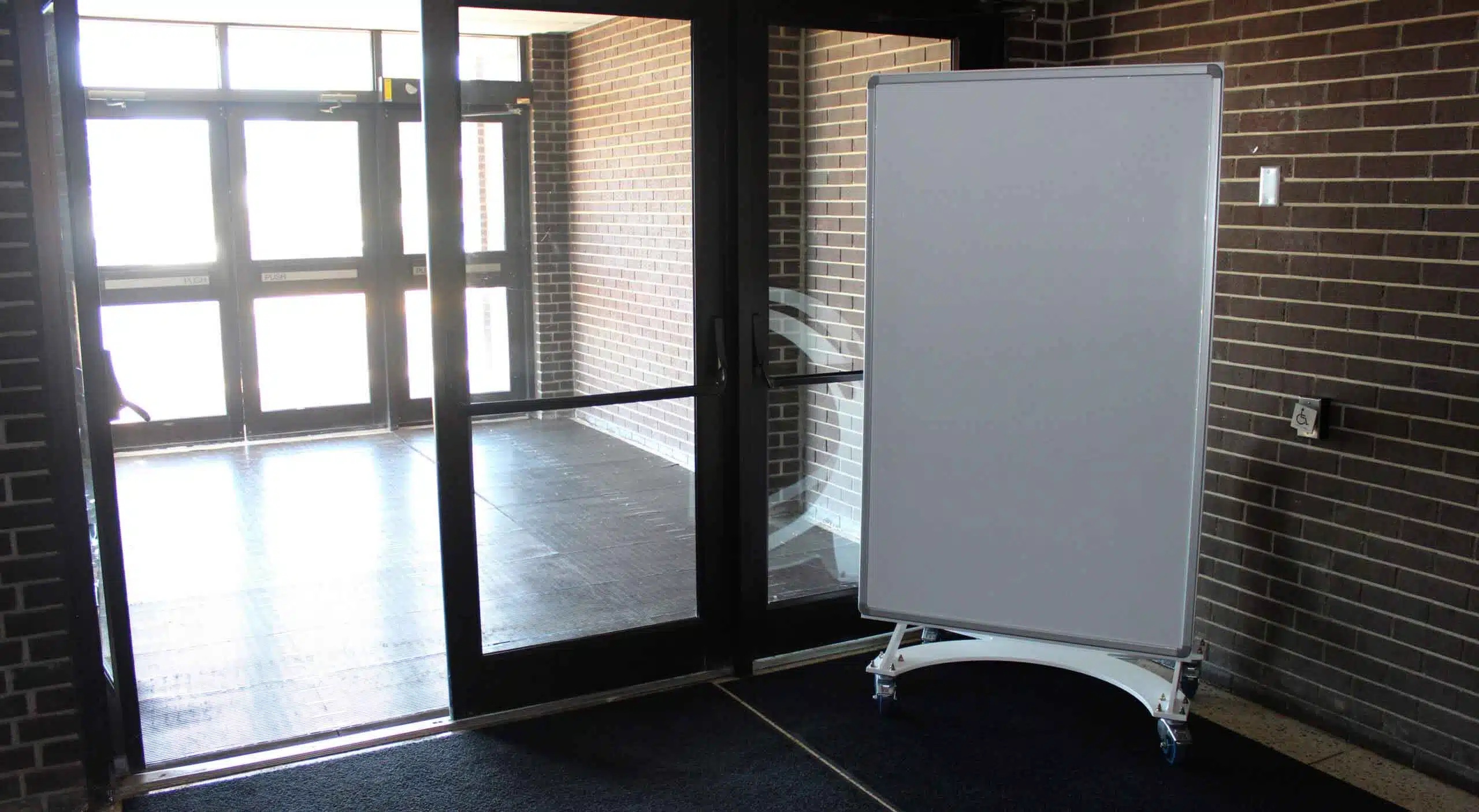 ballistic whiteboard ballistic whiteboard in entryway