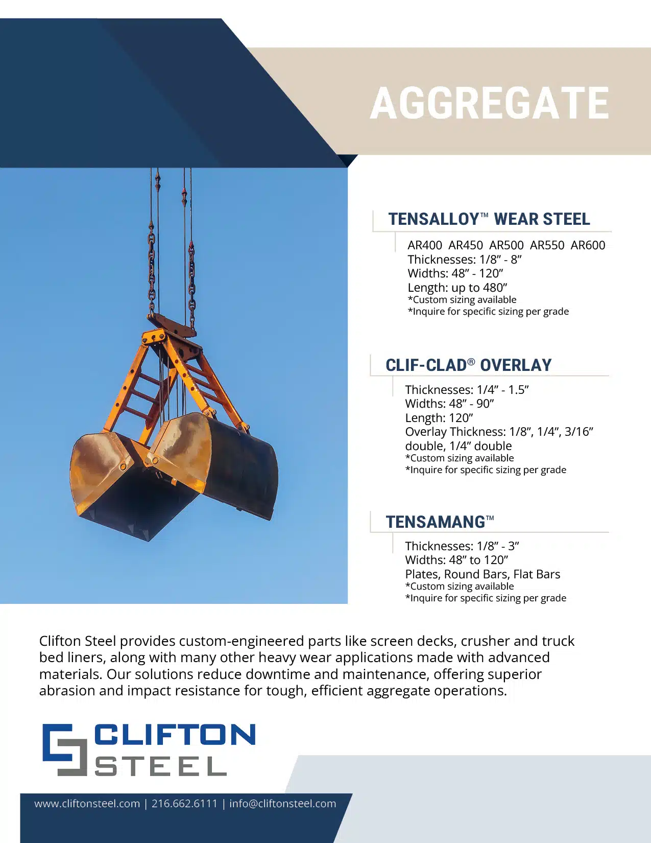 Steel for aggregate industry by Clifton Steel