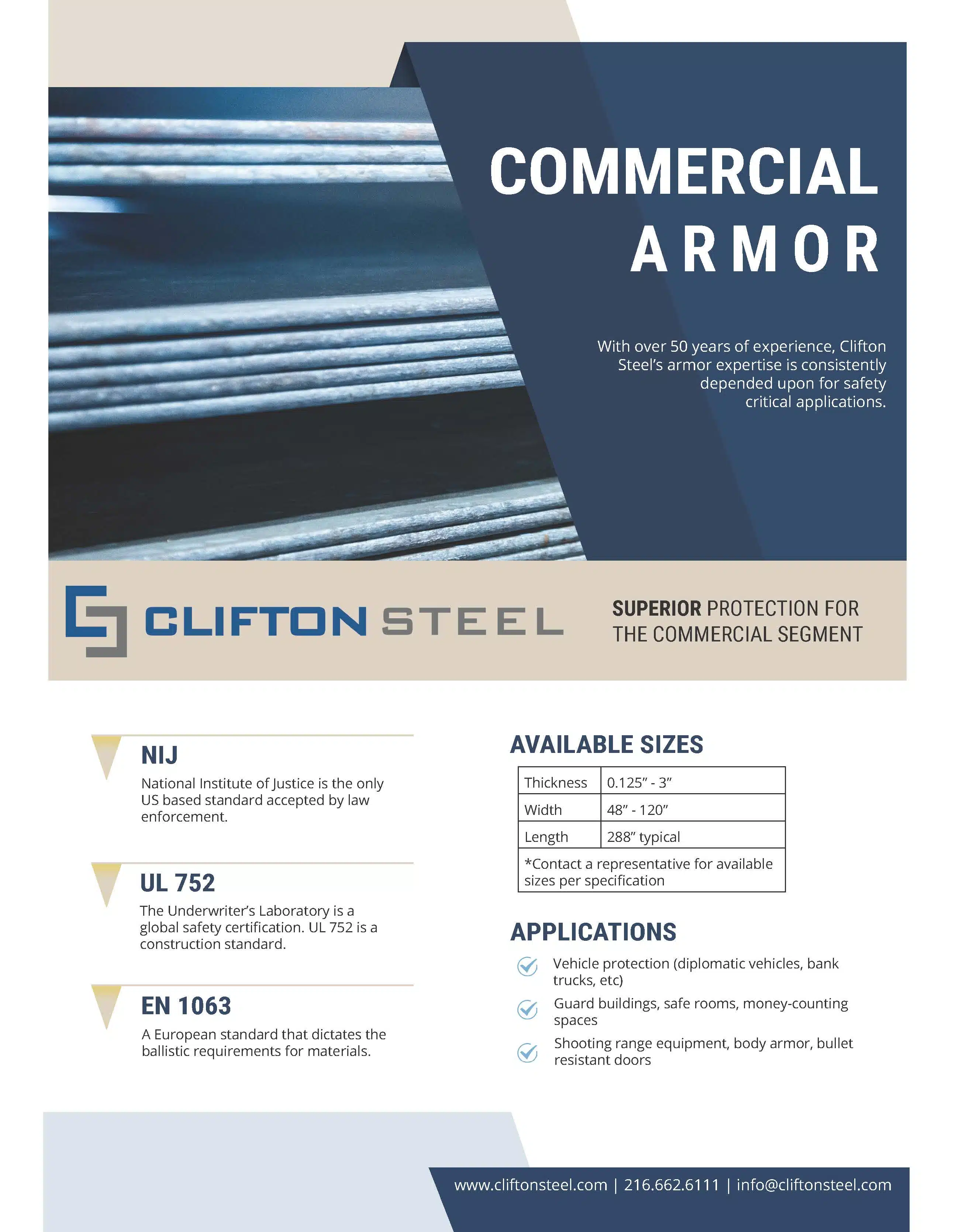 Commercial Armor Steel
