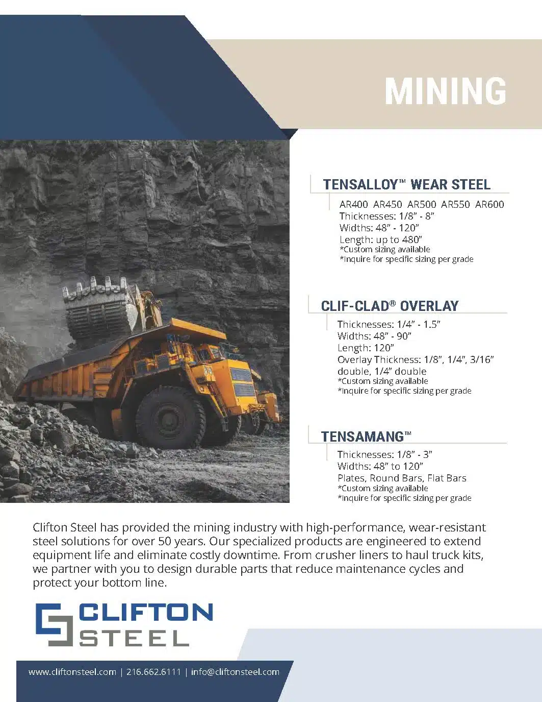 Mining brochure by Clifton Steel